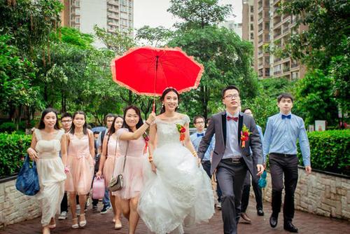 梦见结婚下暴雨